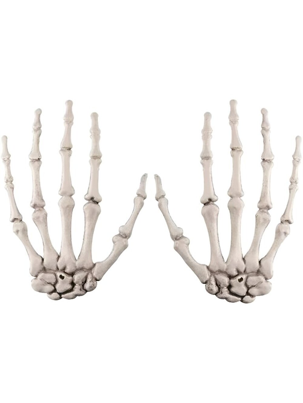 1 Pair Halloween Skeleton Hands Plastic Hand Skeleton Model for Halloween Decor